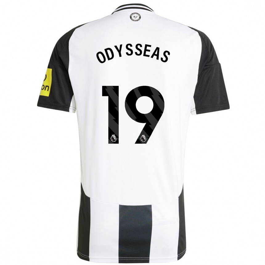 Enfant Football Maillot Odysseas Vlachodimos #19 Blanc Noir Tenues Domicile 2024/25