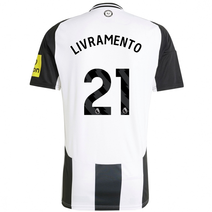 Enfant Football Maillot Tino Livramento #21 Blanc Noir Tenues Domicile 2024/25