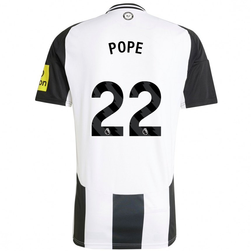 Enfant Football Maillot Nick Pope #22 Blanc Noir Tenues Domicile 2024/25