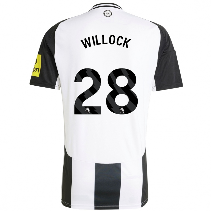 Enfant Football Maillot Joe Willock #28 Blanc Noir Tenues Domicile 2024/25