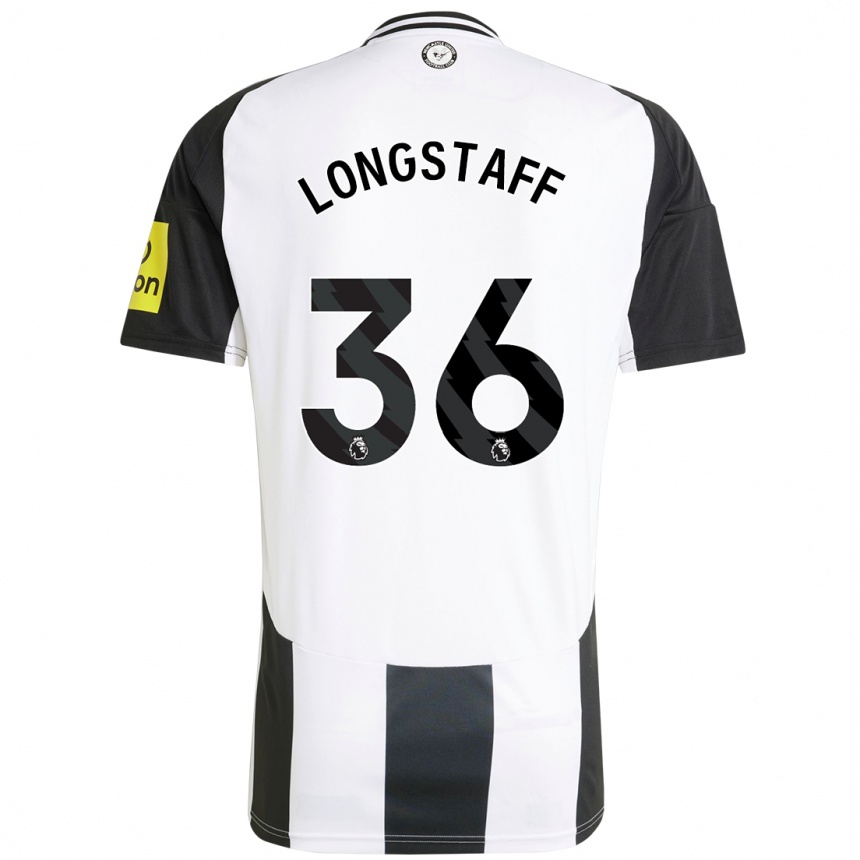 Enfant Football Maillot Sean Longstaff #36 Blanc Noir Tenues Domicile 2024/25