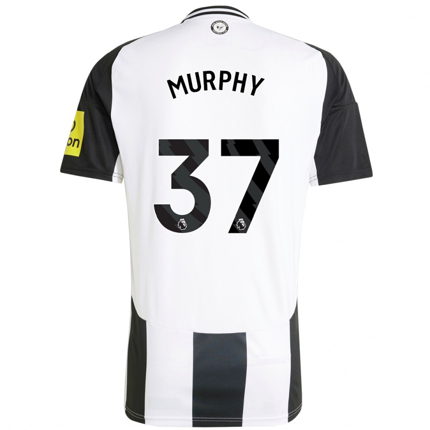 Enfant Football Maillot Alex Murphy #37 Blanc Noir Tenues Domicile 2024/25