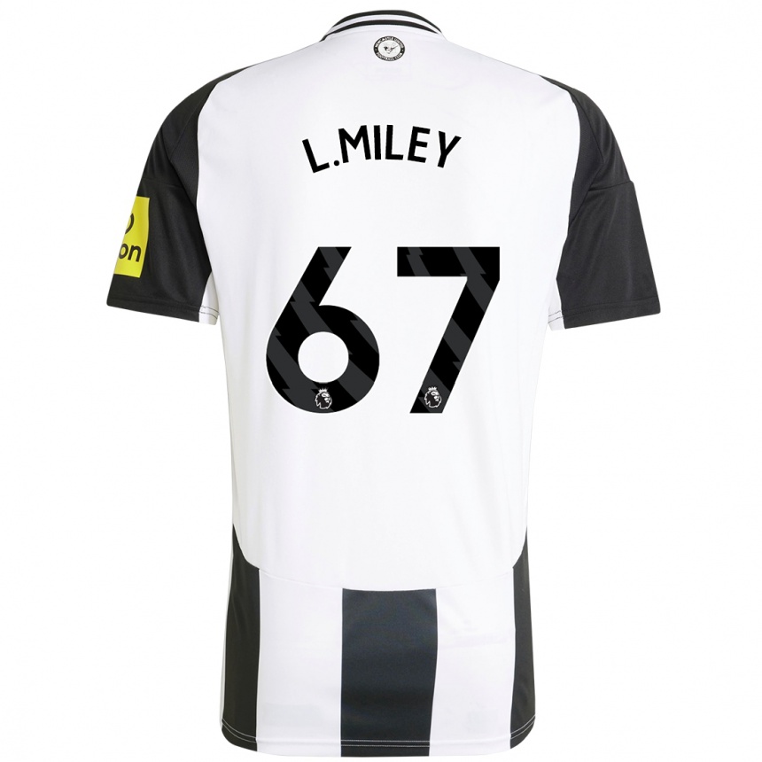 Enfant Football Maillot Lewis Miley #67 Blanc Noir Tenues Domicile 2024/25