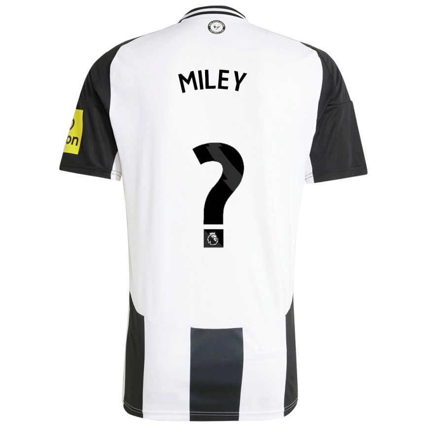 Enfant Football Maillot Mason Miley #0 Blanc Noir Tenues Domicile 2024/25