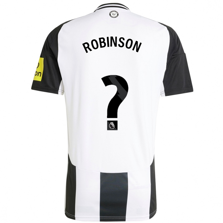 Enfant Football Maillot Charlie Robinson #0 Blanc Noir Tenues Domicile 2024/25