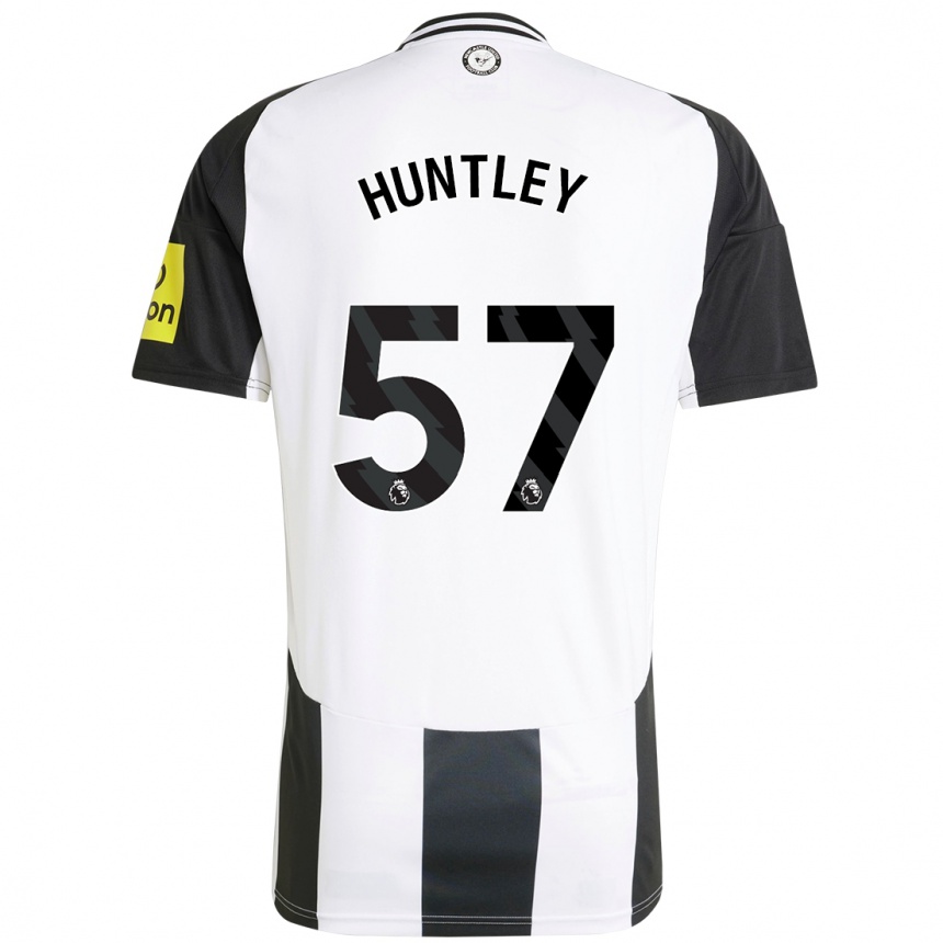 Enfant Football Maillot James Huntley #57 Blanc Noir Tenues Domicile 2024/25