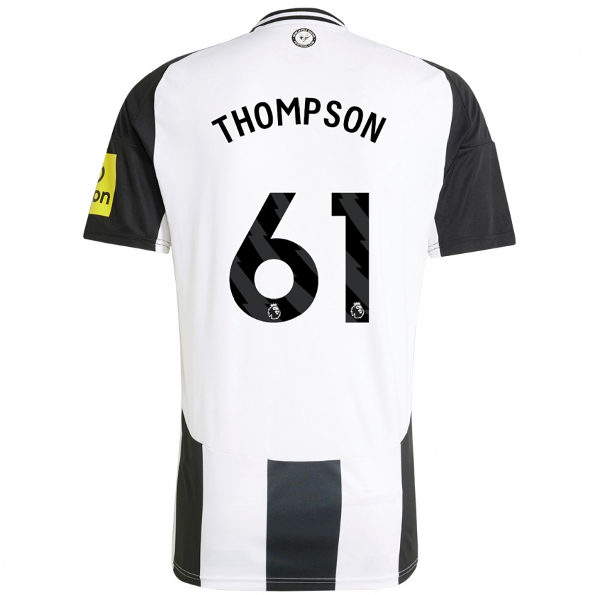 Enfant Football Maillot Max Thompson #61 Blanc Noir Tenues Domicile 2024/25