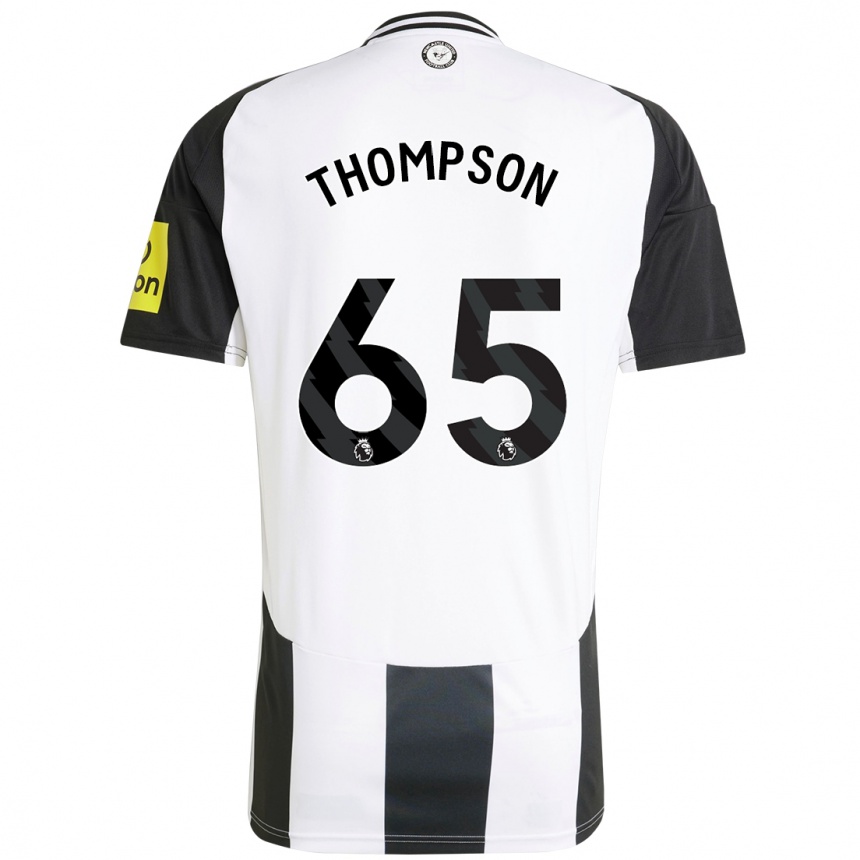 Enfant Football Maillot Ciaran Thompson #65 Blanc Noir Tenues Domicile 2024/25