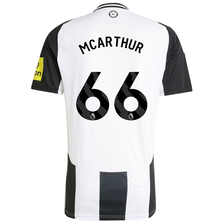 Enfant Football Maillot Charlie Mcarthur #66 Blanc Noir Tenues Domicile 2024/25