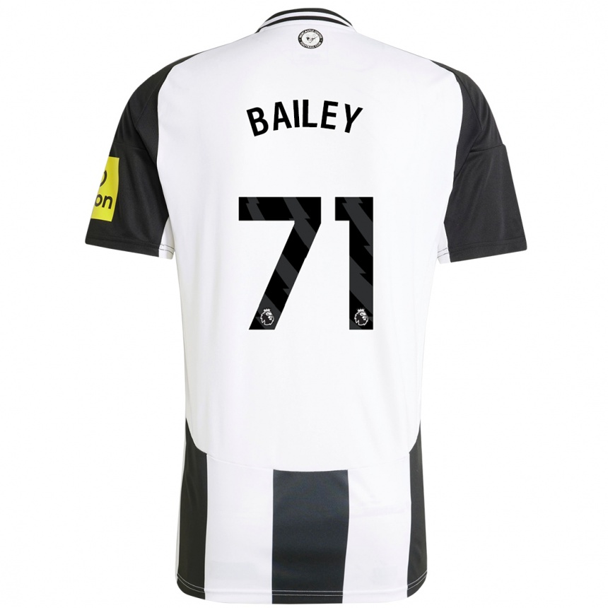 Enfant Football Maillot Scott Bailey #71 Blanc Noir Tenues Domicile 2024/25