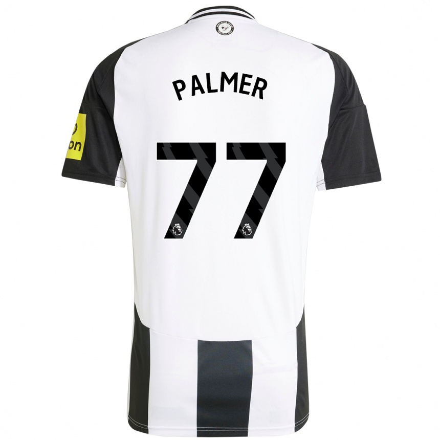 Enfant Football Maillot Darren Palmer #77 Blanc Noir Tenues Domicile 2024/25