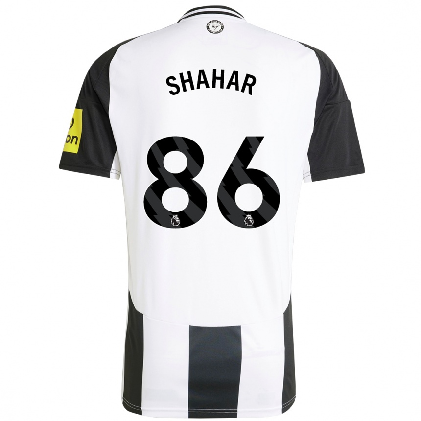 Enfant Football Maillot Leo Shahar #86 Blanc Noir Tenues Domicile 2024/25