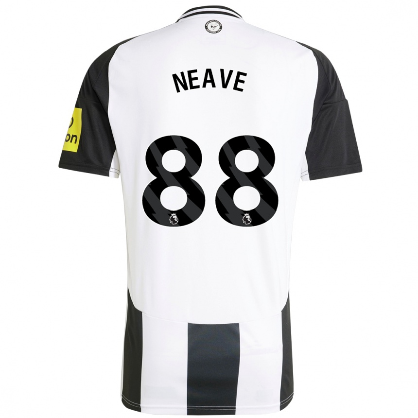 Enfant Football Maillot Sean Neave #88 Blanc Noir Tenues Domicile 2024/25