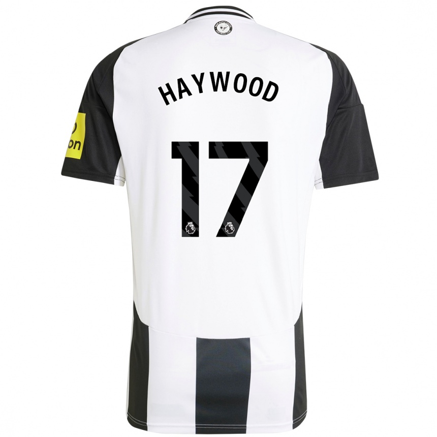 Enfant Football Maillot Sophie Haywood #17 Blanc Noir Tenues Domicile 2024/25