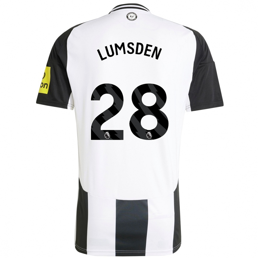 Enfant Football Maillot Beth Lumsden #28 Blanc Noir Tenues Domicile 2024/25