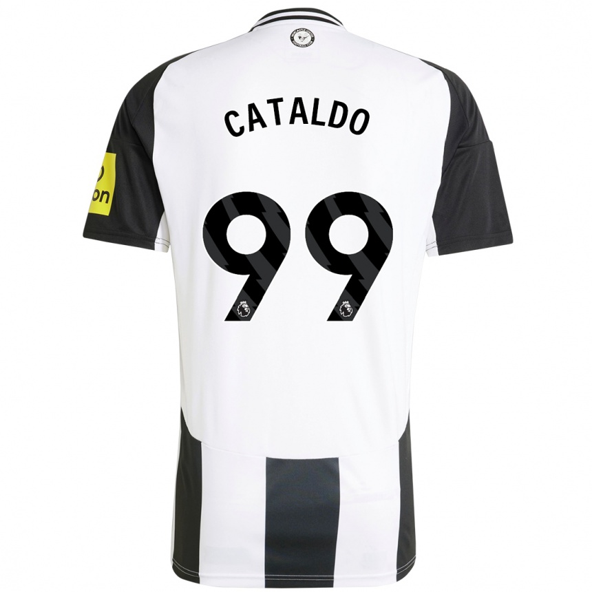 Enfant Football Maillot Lia Cataldo #99 Blanc Noir Tenues Domicile 2024/25