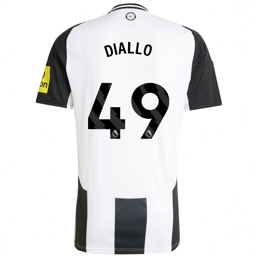 Enfant Football Maillot Amadou Diallo #49 Blanc Noir Tenues Domicile 2024/25