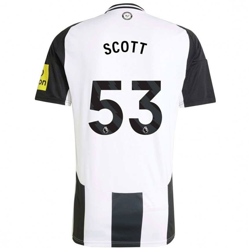 Enfant Football Maillot Joshua Scott #53 Blanc Noir Tenues Domicile 2024/25