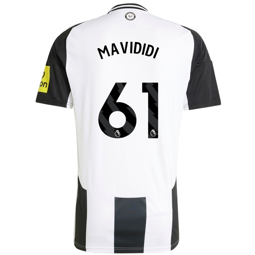 Enfant Football Maillot Shaun Mavididi #61 Blanc Noir Tenues Domicile 2024/25