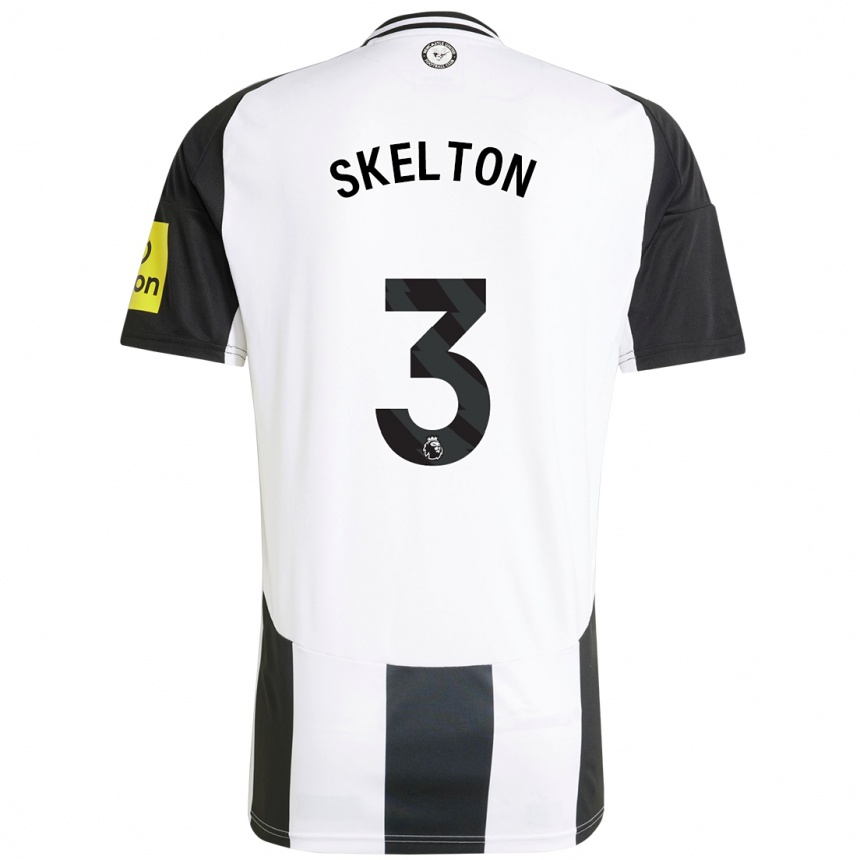 Enfant Football Maillot Keira Skelton #3 Blanc Noir Tenues Domicile 2024/25