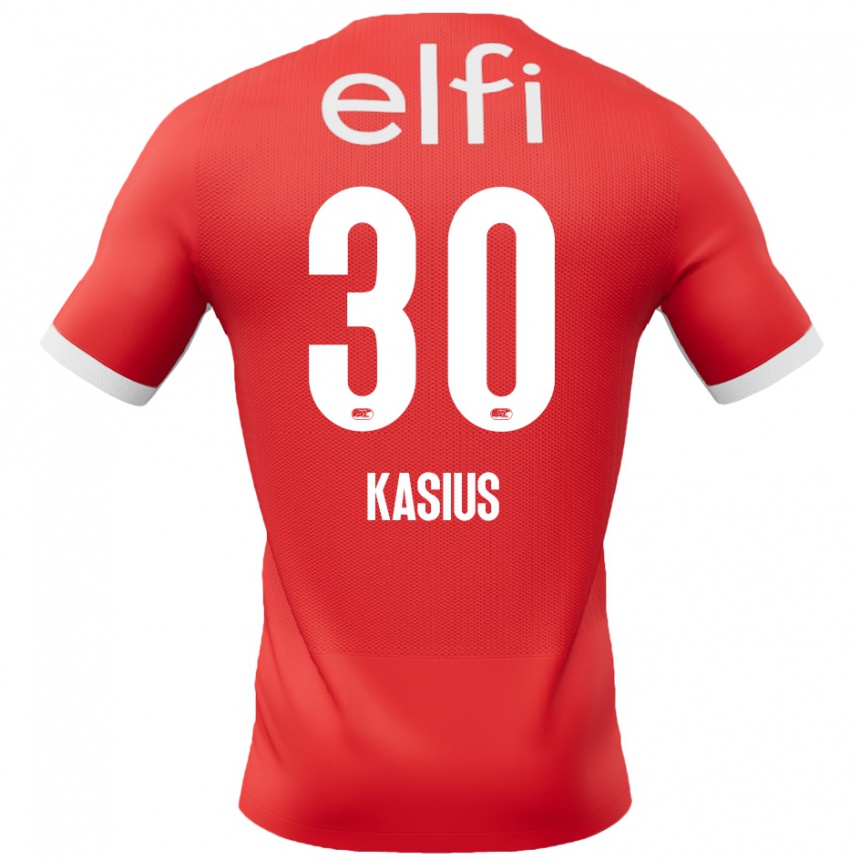 Enfant Football Maillot Denso Kasius #30 Rouge Blanc Tenues Domicile 2024/25