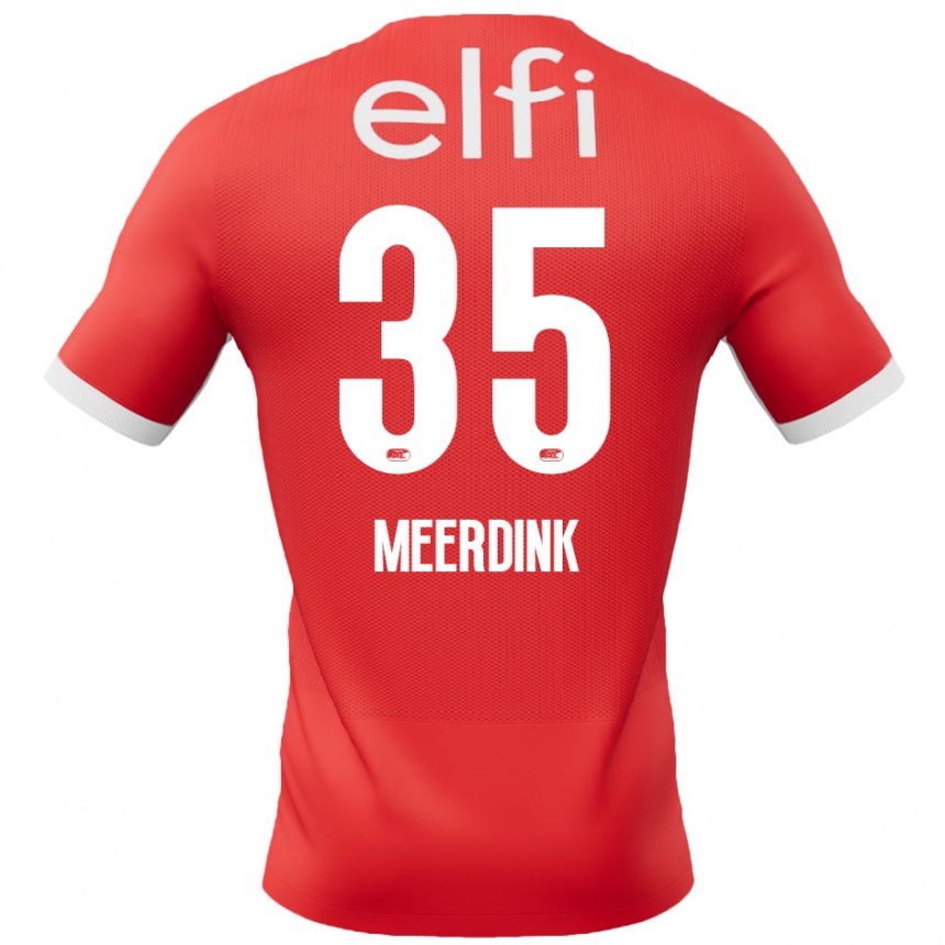 Enfant Football Maillot Mexx Meerdink #35 Rouge Blanc Tenues Domicile 2024/25