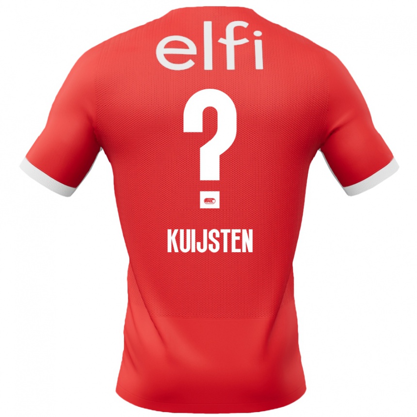 Enfant Football Maillot Tristan Kuijsten #0 Rouge Blanc Tenues Domicile 2024/25