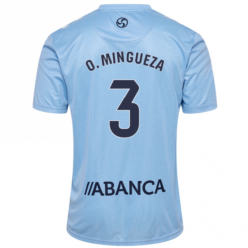 Enfant Football Maillot Óscar Mingueza #3 Bleu Ciel Tenues Domicile 2024/25