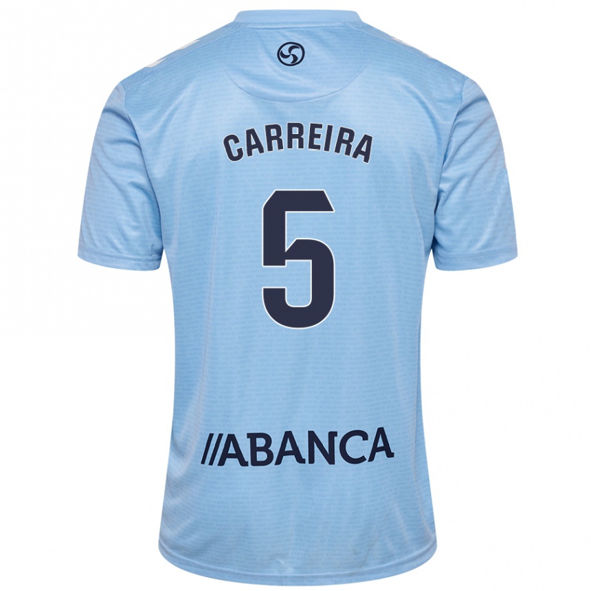 Enfant Football Maillot Sergio Carreira #5 Bleu Ciel Tenues Domicile 2024/25