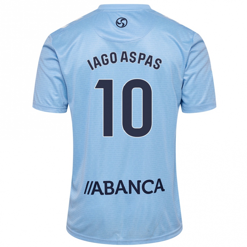 Enfant Football Maillot Iago Aspas #10 Bleu Ciel Tenues Domicile 2024/25