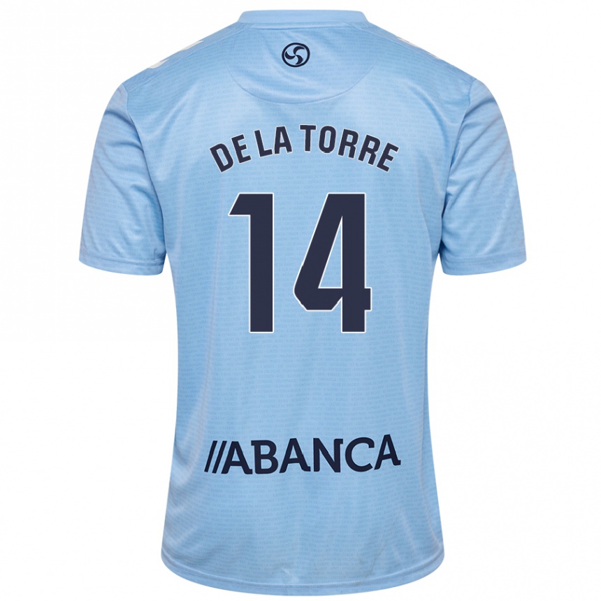 Enfant Football Maillot Luca De La Torre #14 Bleu Ciel Tenues Domicile 2024/25