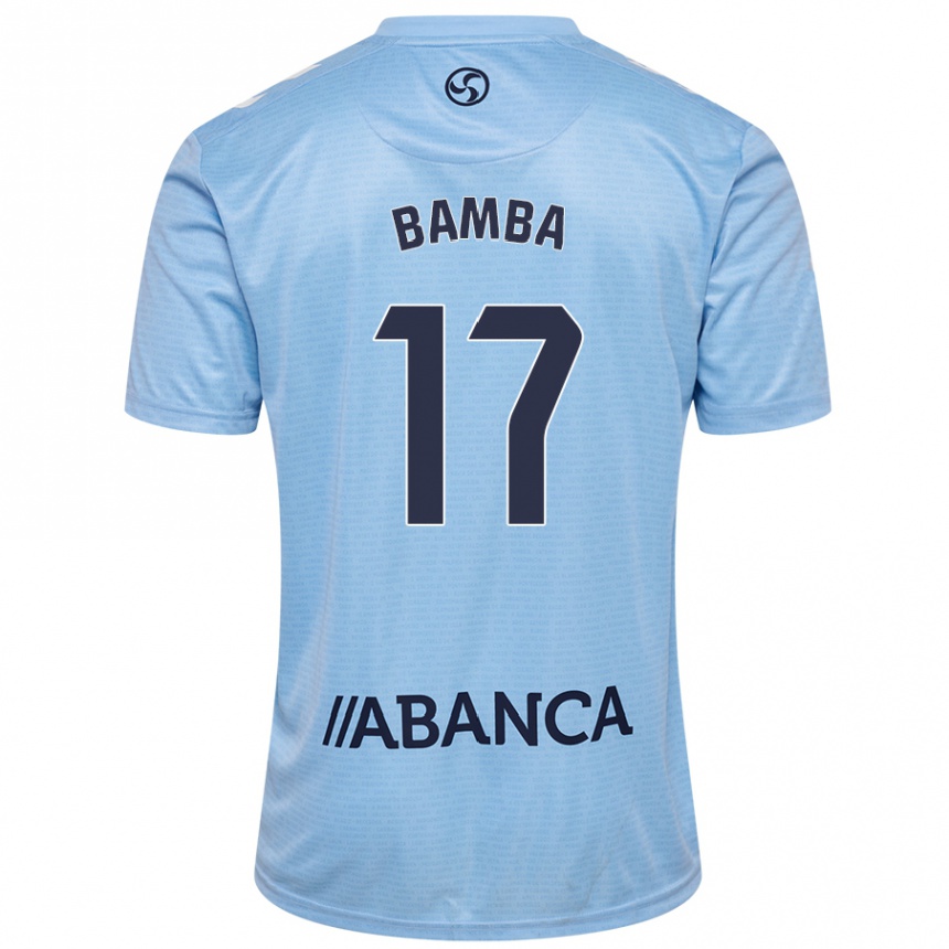 Enfant Football Maillot Jonathan Bamba #17 Bleu Ciel Tenues Domicile 2024/25