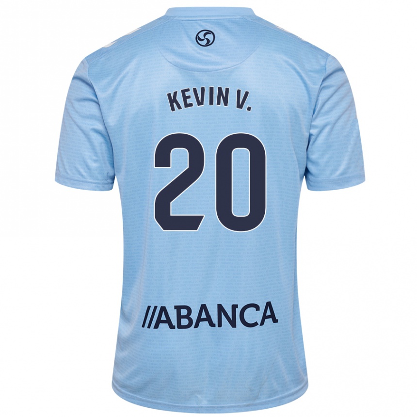 Enfant Football Maillot Kevin Vázquez #20 Bleu Ciel Tenues Domicile 2024/25