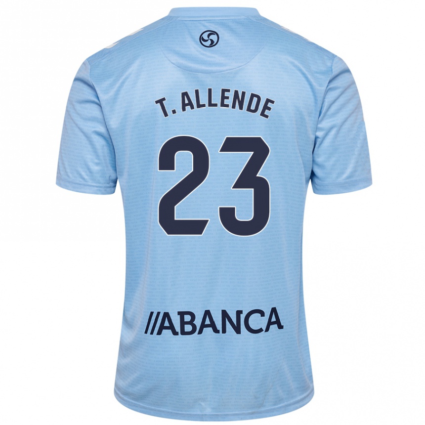 Enfant Football Maillot Tadeo Allende #23 Bleu Ciel Tenues Domicile 2024/25