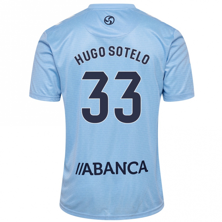 Enfant Football Maillot Hugo Sotelo #33 Bleu Ciel Tenues Domicile 2024/25