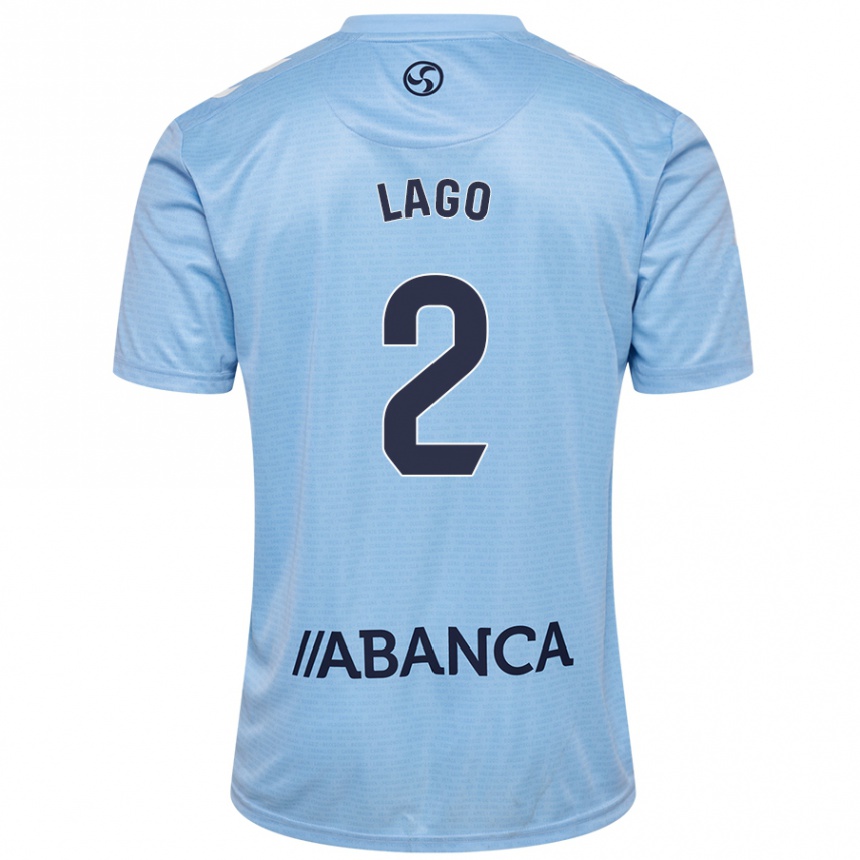 Enfant Football Maillot Yoel Lago #2 Bleu Ciel Tenues Domicile 2024/25