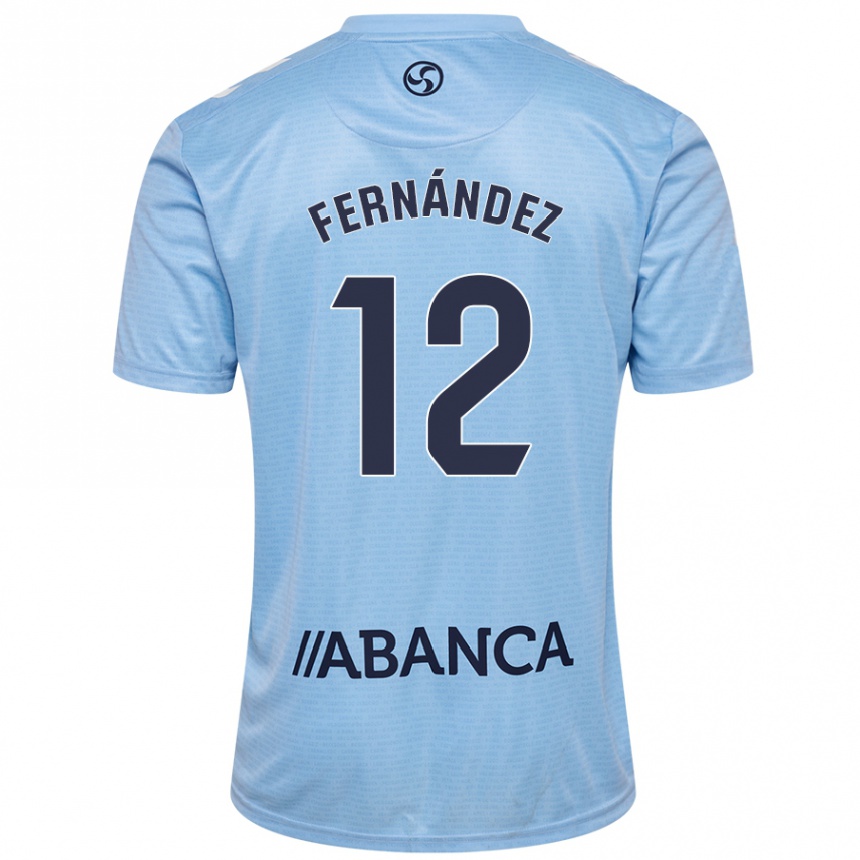 Enfant Football Maillot Manu Fernández #12 Bleu Ciel Tenues Domicile 2024/25