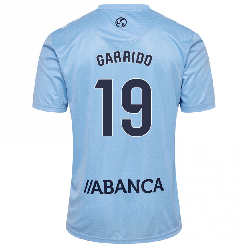 Enfant Football Maillot Manu Garrido #19 Bleu Ciel Tenues Domicile 2024/25