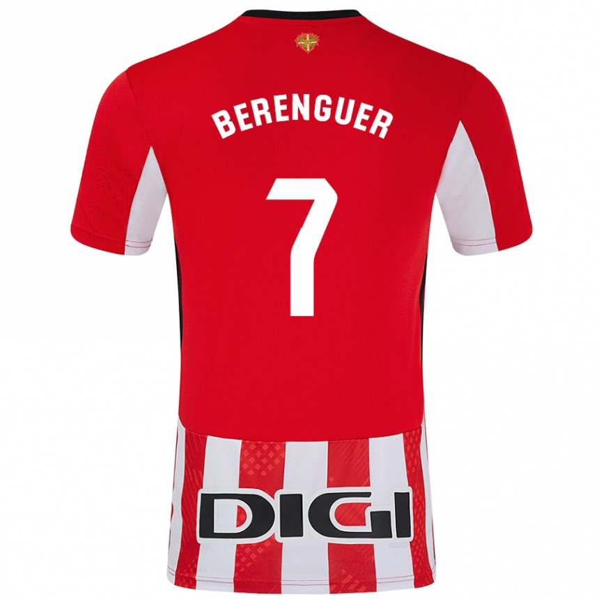 Enfant Football Maillot Álex Berenguer #7 Rouge Blanc Tenues Domicile 2024/25