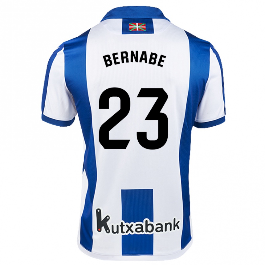 Enfant Football Maillot Alejandra Bernabé De Santiago #23 Blanc Bleu Tenues Domicile 2024/25