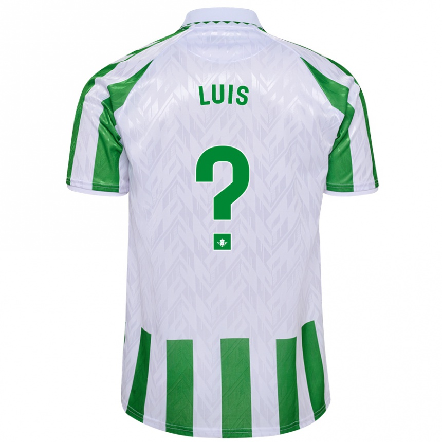 Enfant Football Maillot Jorge Luis #0 Rayures Vertes Et Blanches Tenues Domicile 2024/25