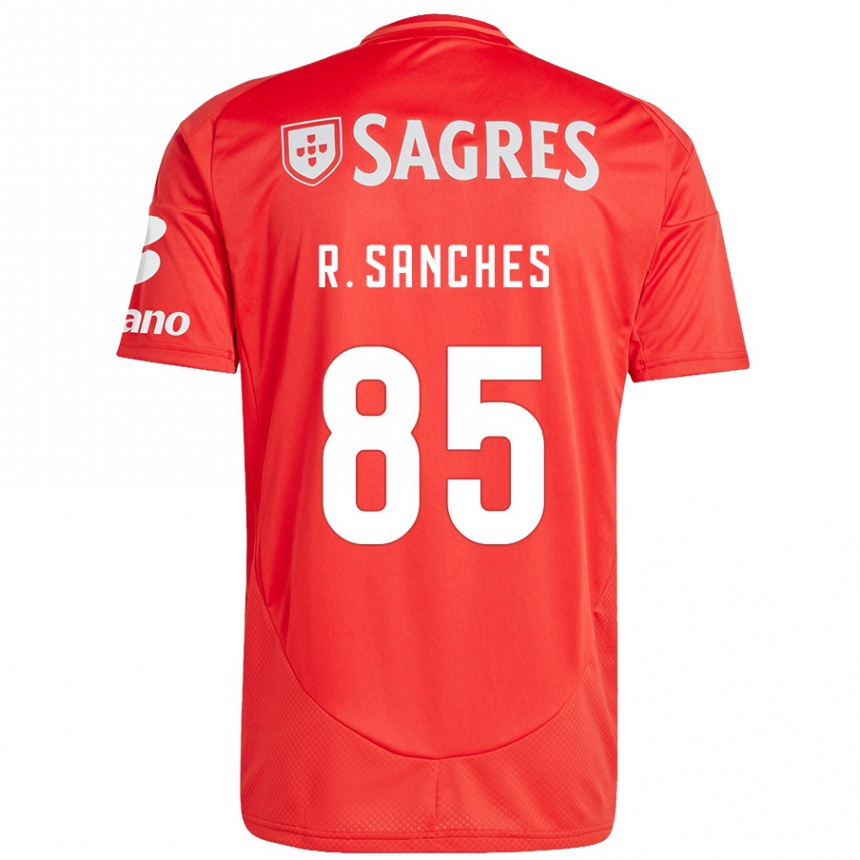 Enfant Football Maillot Renato Sanches #85 Rouge Blanc Tenues Domicile 2024/25