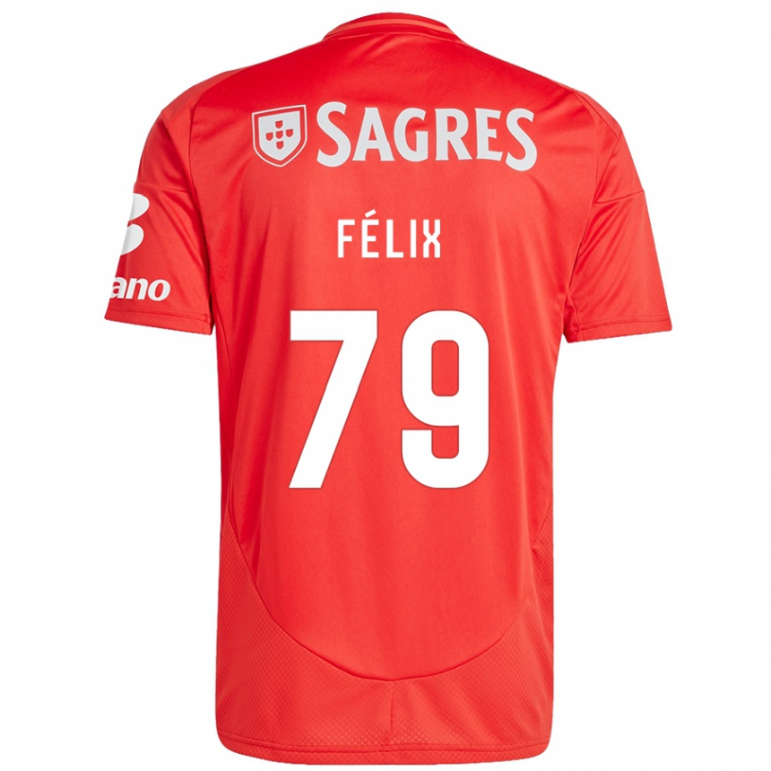 Enfant Football Maillot Hugo Félix #79 Rouge Blanc Tenues Domicile 2024/25