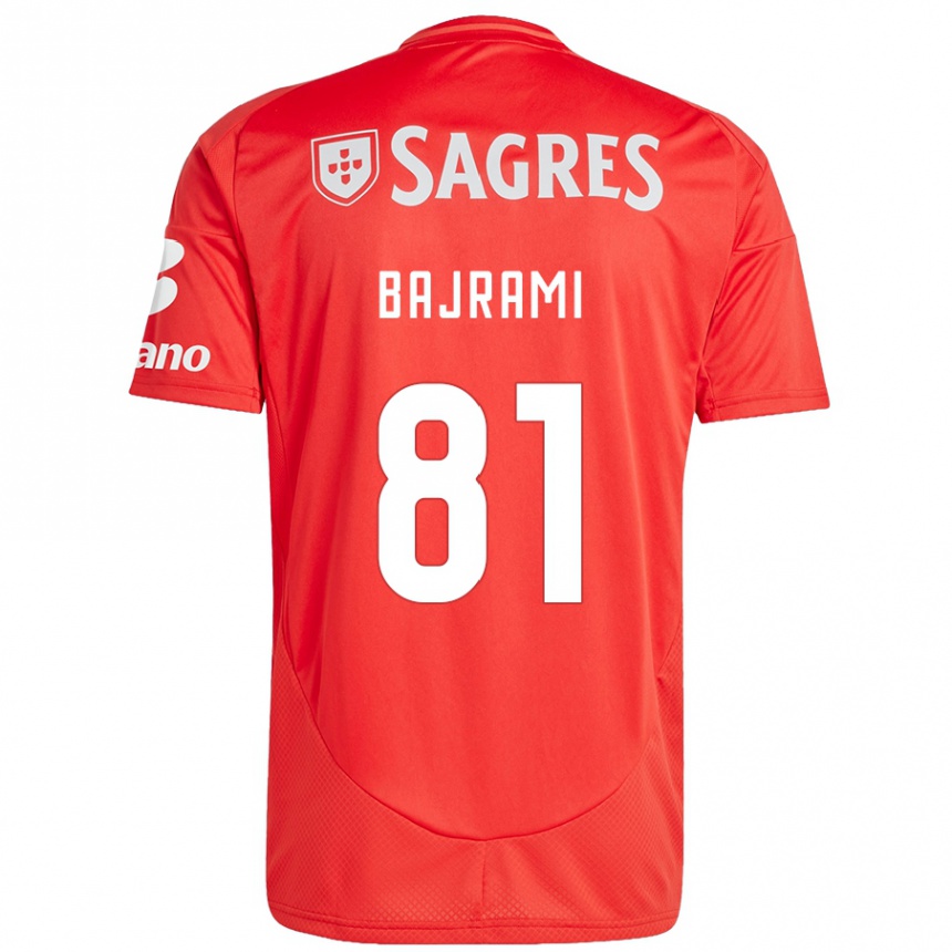 Enfant Football Maillot Adrian Bajrami #81 Rouge Blanc Tenues Domicile 2024/25