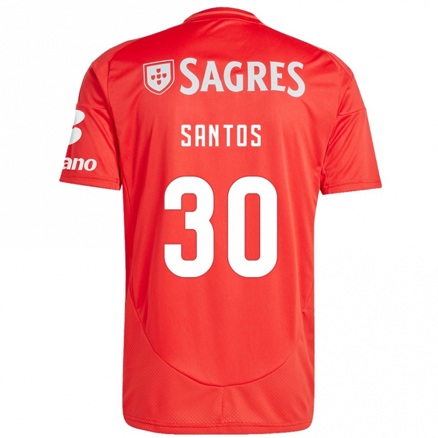 Enfant Football Maillot Daniela Santos #30 Rouge Blanc Tenues Domicile 2024/25