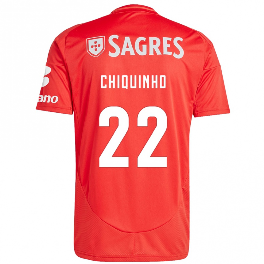 Enfant Football Maillot Chiquinho #22 Rouge Blanc Tenues Domicile 2024/25