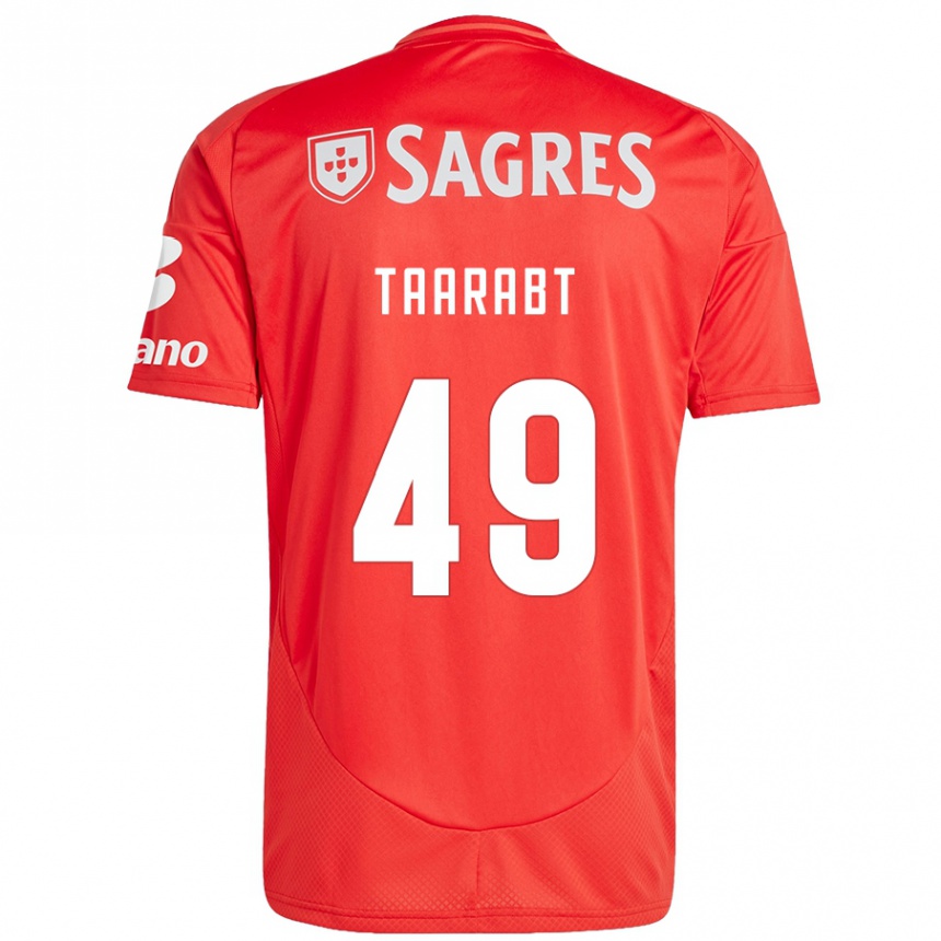 Enfant Football Maillot Adel Taarabt #49 Rouge Blanc Tenues Domicile 2024/25