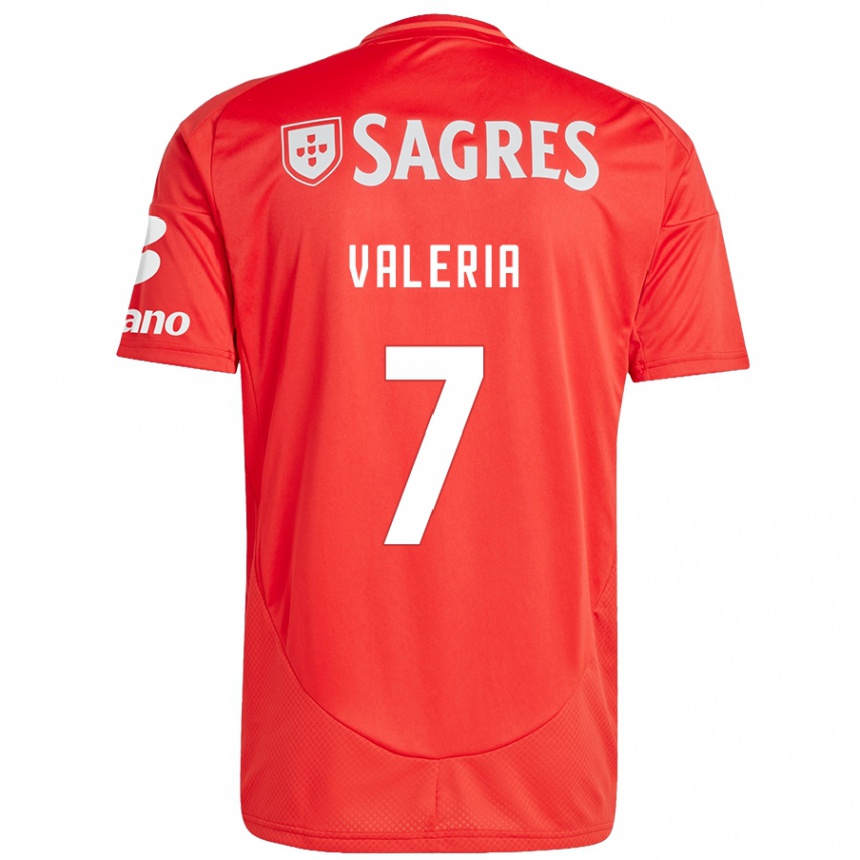 Enfant Football Maillot Valeria #7 Rouge Blanc Tenues Domicile 2024/25