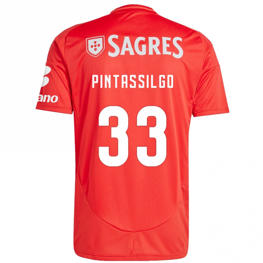 Enfant Football Maillot Lara Pintassilgo #33 Rouge Blanc Tenues Domicile 2024/25