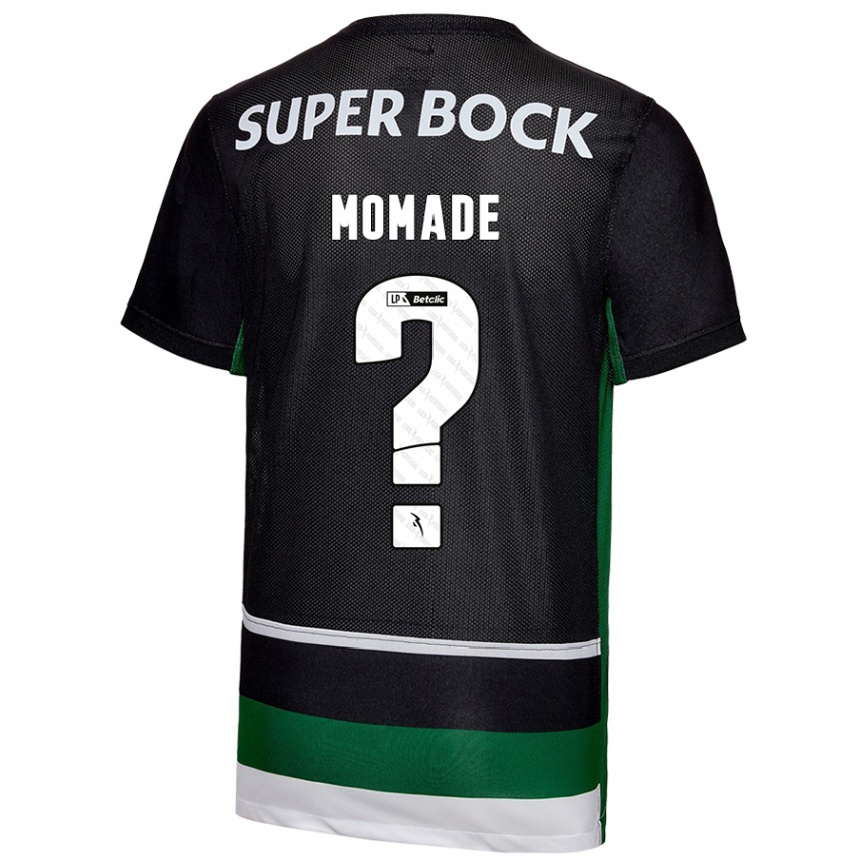 Enfant Football Maillot Rayhan Momade #0 Noir Blanc Vert Tenues Domicile 2024/25